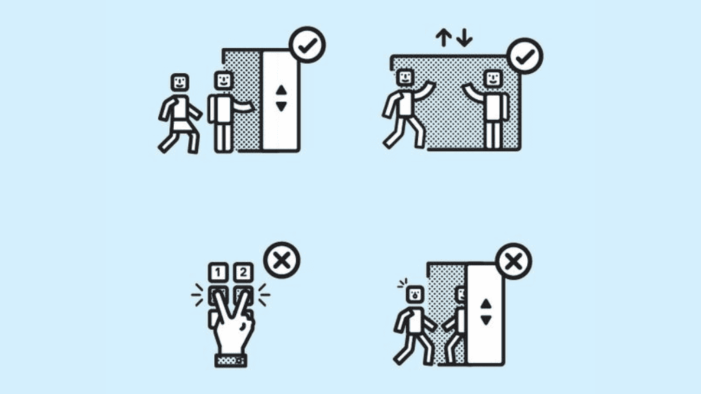 etika naik lift